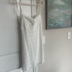 Speechless White Textured Mini Dress